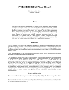 OVERSEEDING FAIRWAY TRIALS  Abstract