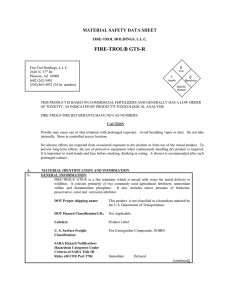 FIRE-TROL GTS-R  MATERIAL SAFETY DATA SHEET