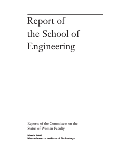 Report of the School of Engineering Reports of the Committees on the