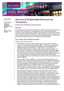 Overview of UK Real Estate Structures and Transactions Summary