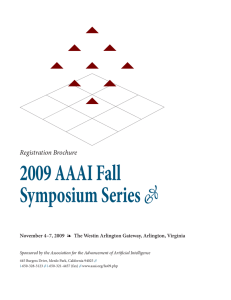2009 AAAI Fall Symposium Series  Registration Brochure
