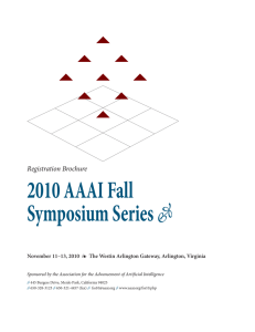 2010 AAAI Fall Symposium Series  Registration Brochure