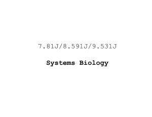 7.81J/8.591J/9.531J Systems Biology