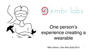 One person’s experience creating a wearable