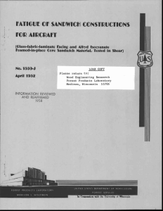 FATIGUE OF SAM/VICE CONSTRUCTIONS FOR AIRCRAFT