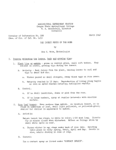 AGRICULTURAL EXPERIMENT STATION W. A Circular of Information No. 259