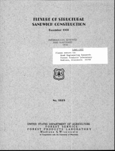 FLEXURE OF STRUCTURAL SANDWICH CONSTRUCTION December 1951 INFORMATION REVIEWED