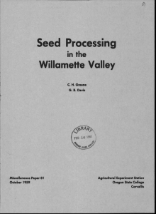 in the Willamette Valley Seed Processing