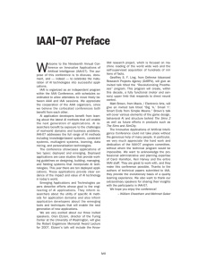 W IAAI–07 Preface