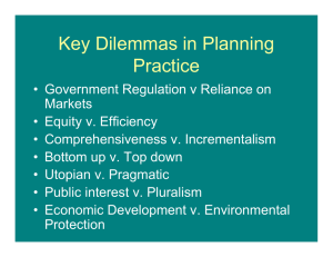 Key Dilemmas in Planning Practice