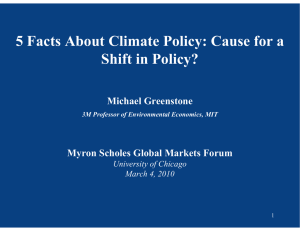 5 Facts About Climate Policy: Cause for a Shift in Policy?