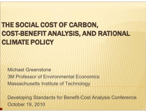 Michael Greenstone 3M Professor of Environmental Economics Massachusetts Institute of Technology