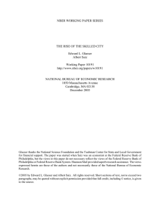 NBER WORKING PAPER SERIES THE RISE OF THE SKILLED CITY Albert Saiz