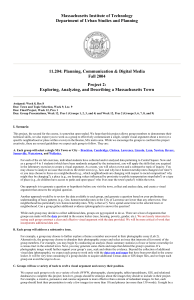 Massachusetts Institute of Technology Department of Urban Studies and Planning