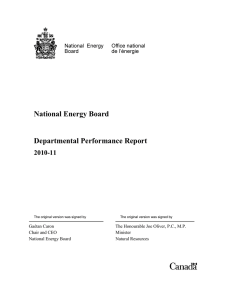 National Energy Board Departmental Performance Report 2010-11