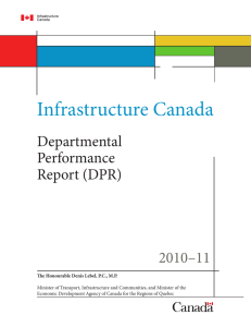 Infrastructure Canada Departmental Performance Report (DPR)