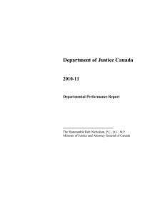 Department of Justice Canada 2010-11 Departmental Performance Report