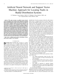 Artificial Neural Network and Support Vector Radial Distribution Systems