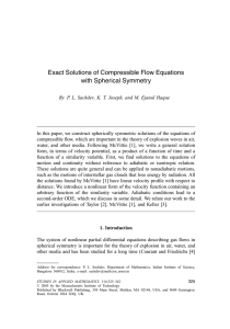Exact Solutions of Compressible Flow Equations with Spherical Symmetry
