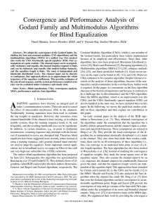 Convergence and Performance Analysis of Godard Family and Multimodulus Algorithms