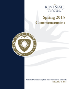Spring 2015 Commencement Main Hall Gymnasium | Kent State University at Ashtabula
