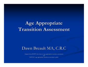 Age Appropriate Transition Assessment  Dawn