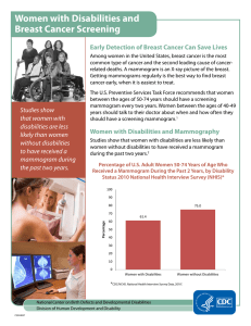 Women with Disabilities and Breast Cancer Screening