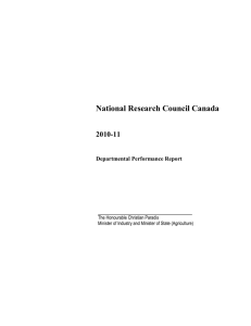 National Research Council Canada 2010-11 Departmental Performance Report