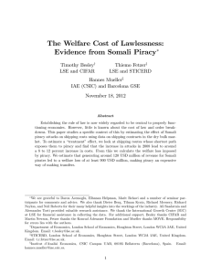 The Welfare Cost of Lawlessness: Evidence from Somali Piracy