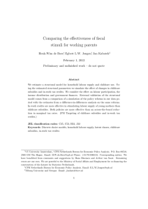 Comparing the effectiveness of fiscal stimuli for working parents