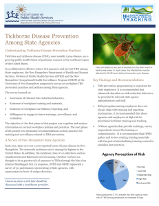 Tickborne Disease Prevention Among State Agencies Understanding Tickborne Disease Prevention Practices