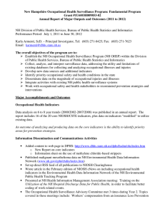 New Hampshire Occupational Health Surveillance Program: Fundamental Program Grant #1U60OH009853-02