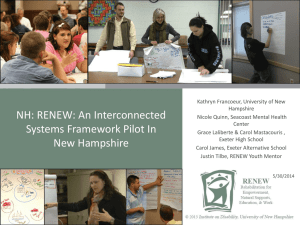 NH: RENEW: An Interconnected Systems Framework Pilot In