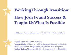 Working Through Transition: How Josh Found Success &amp; Lucille Eber