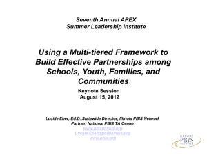 Using a Multi-tiered Framework to Build Effective Partnerships among Communities