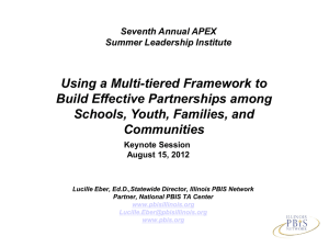 Using a Multi-tiered Framework to Build Effective Partnerships among Communities