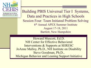 Building PBIS Universal Tier I  Systems,