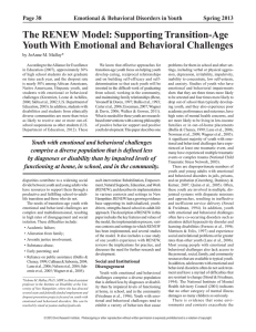 The RENEW Model: Supporting Transition-Age Youth With Emotional and Behavioral Challenges