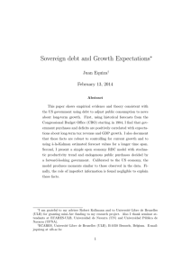 Sovereign debt and Growth Expectations ∗ Juan Equiza February 13, 2014