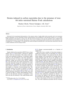 Strains induced in carbon nanotubes due to the presence of... Ab initio restricted Hatree–Fock calculations