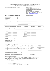 Universal International Shared Cost Number Request Form (UISCN)