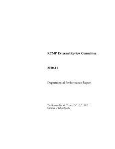 RCMP External Review Committee 2010-11 Departmental Performance Report