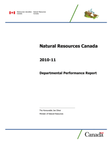 Natural Resources Canada 2010-11 Departmental Performance Report