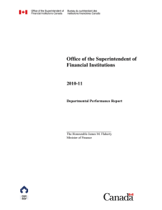 Office of the Superintendent of Financial Institutions 2010-11