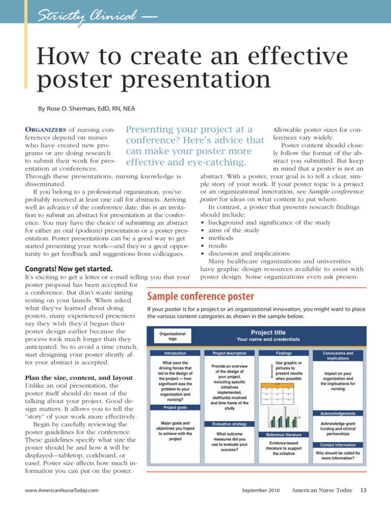poster presentation topics for management