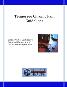 Tennessee Chronic Pain Guidelines Clinical Practice Guidelines for