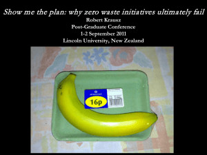 Show me the plan: why zero waste initiatives ultimately fail