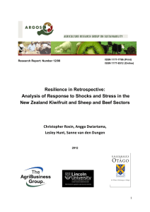 Resilience in Retrospective: New Zealand Kiwifruit and Sheep and Beef Sectors