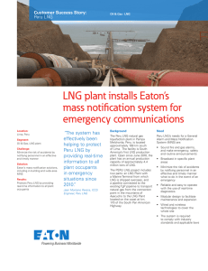 LNG plant installs Eaton’s mass notification system for emergency communications “