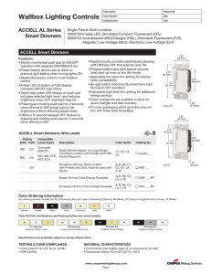 Wallbox Lighting Controls ACCELL AL Series Smart Dimmers